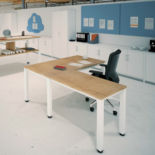 Mesa operativa rect. est. Blanco 200x80 - Material escolar, oficina y  nuevas tecnologías